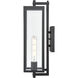 Messi 1 Light 18 inch Textured Black Outdoor Wall Sconce